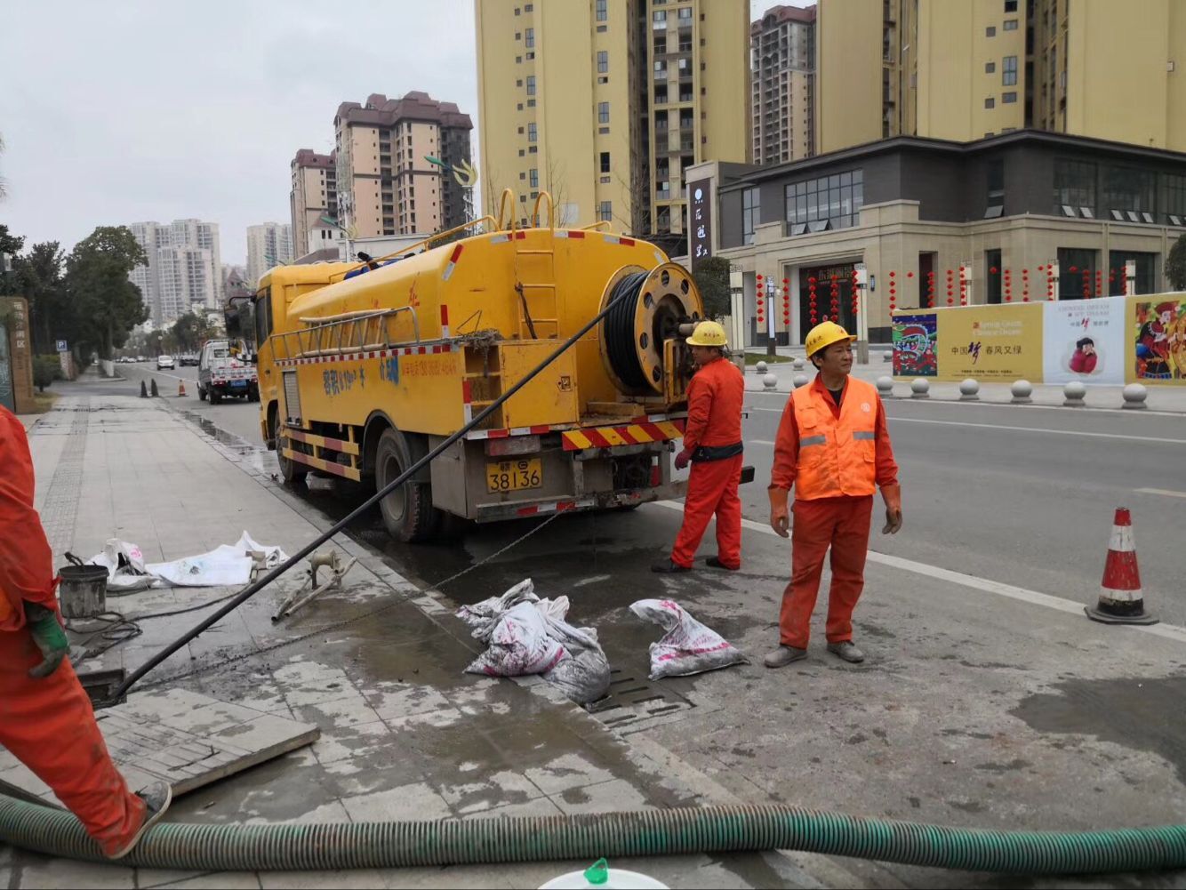 黄流镇排污管道清淤-管道清洗